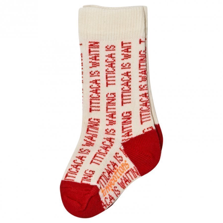 Tinycottons Titicaca High Socks Beige/Red Sukat
