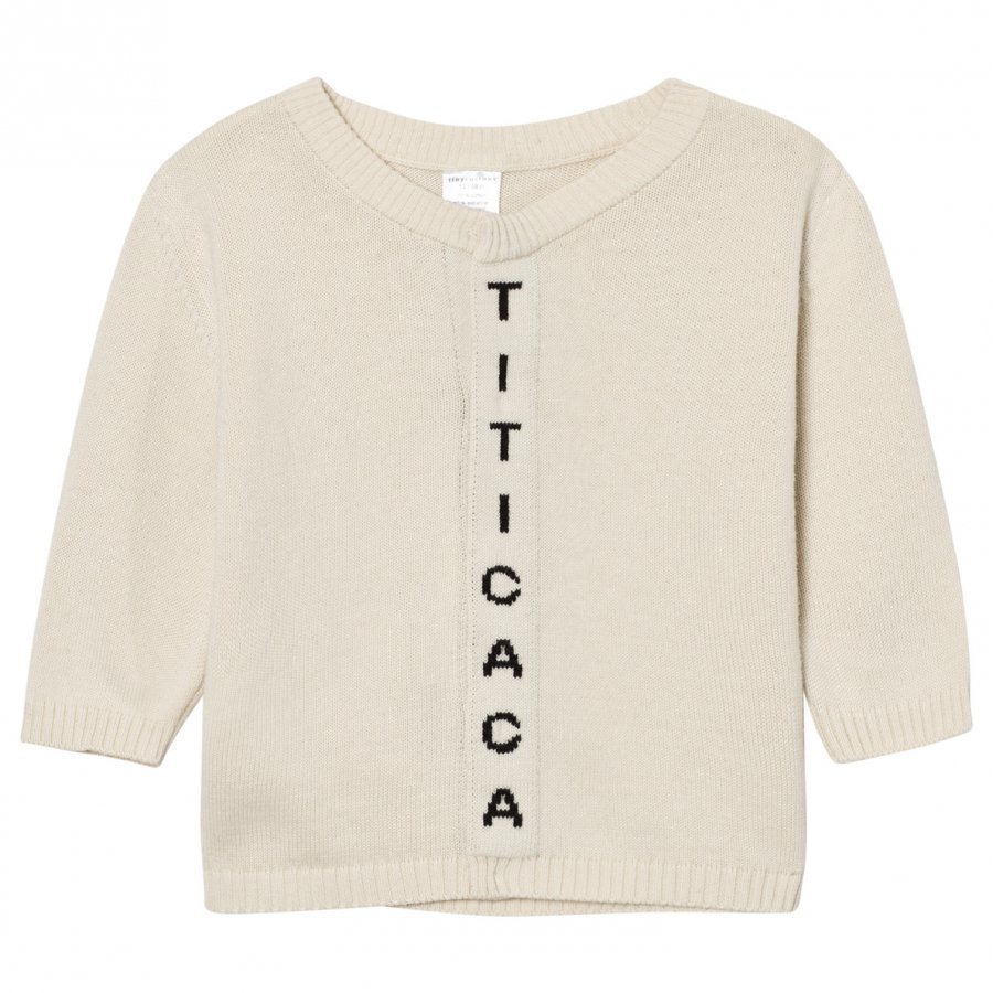Tinycottons Titicaca Knit Cardigan Beige/Black Neuletakki