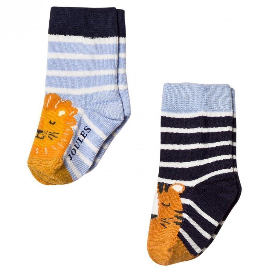 Tom Joule 2 Pack Navy Lion Socks Sukat