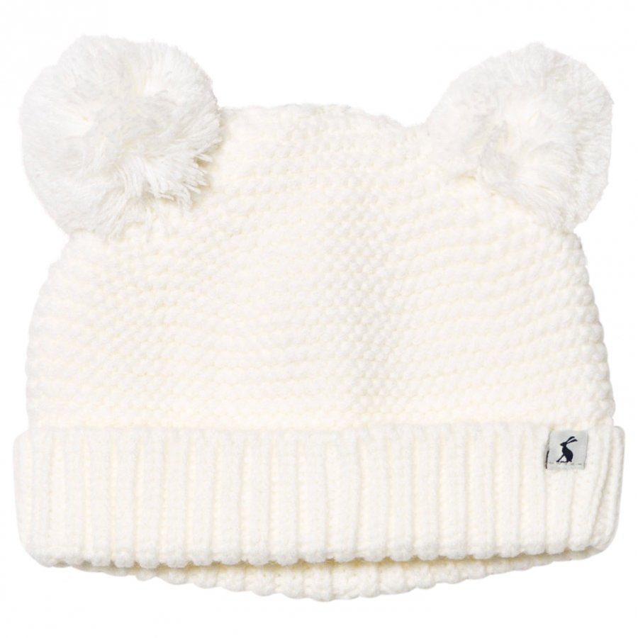 Tom Joule Cream Knit Hat Pom Poms Pipo