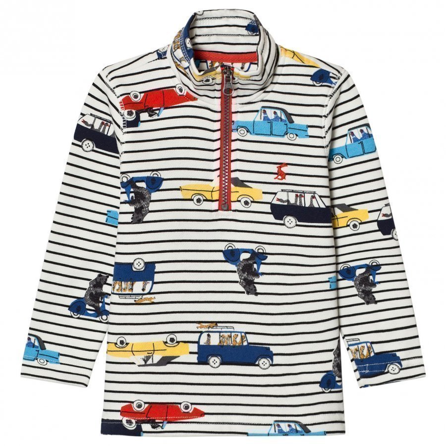 Tom Joule Cream Stripe Car Print Sweatshirt Oloasun Paita