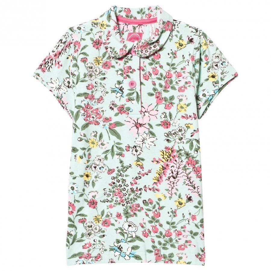 Tom Joule Green Flowered Polo Tee T-Paita