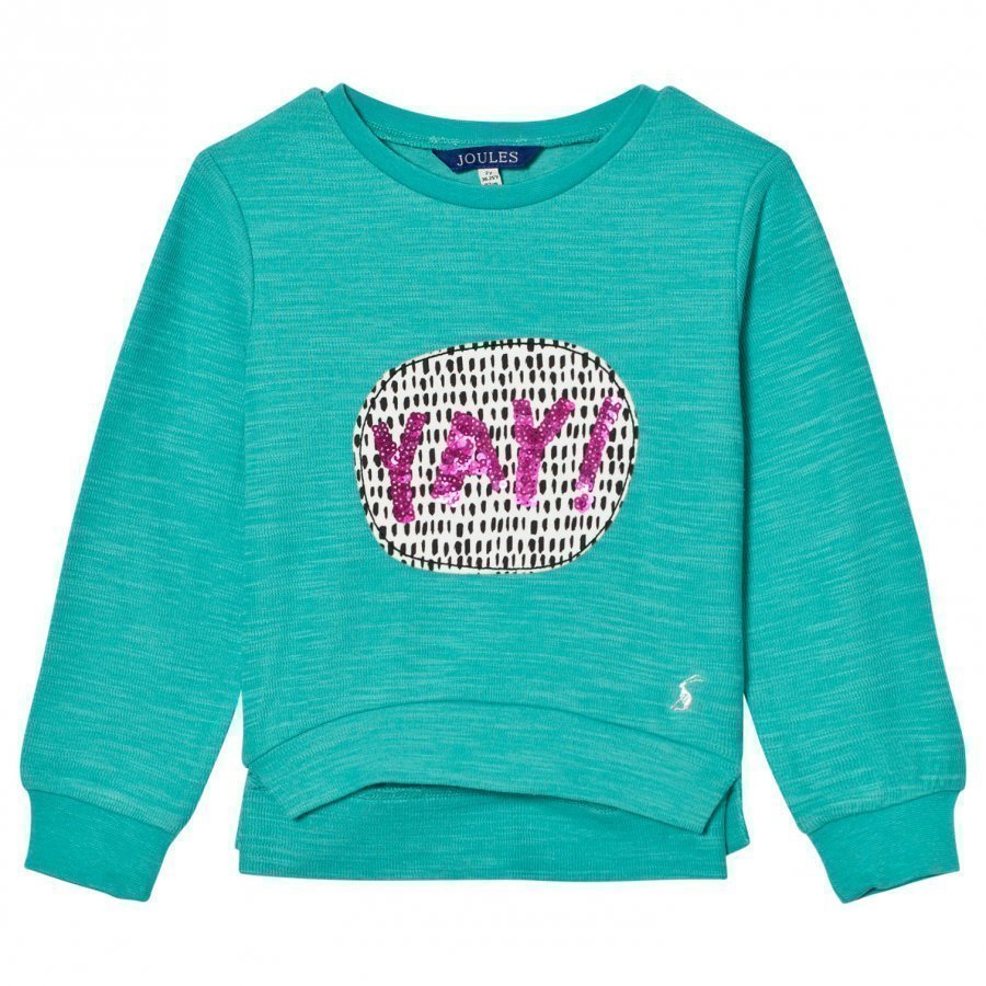 Tom Joule Green Yay Sequin Applique Sweatshirt Oloasun Paita