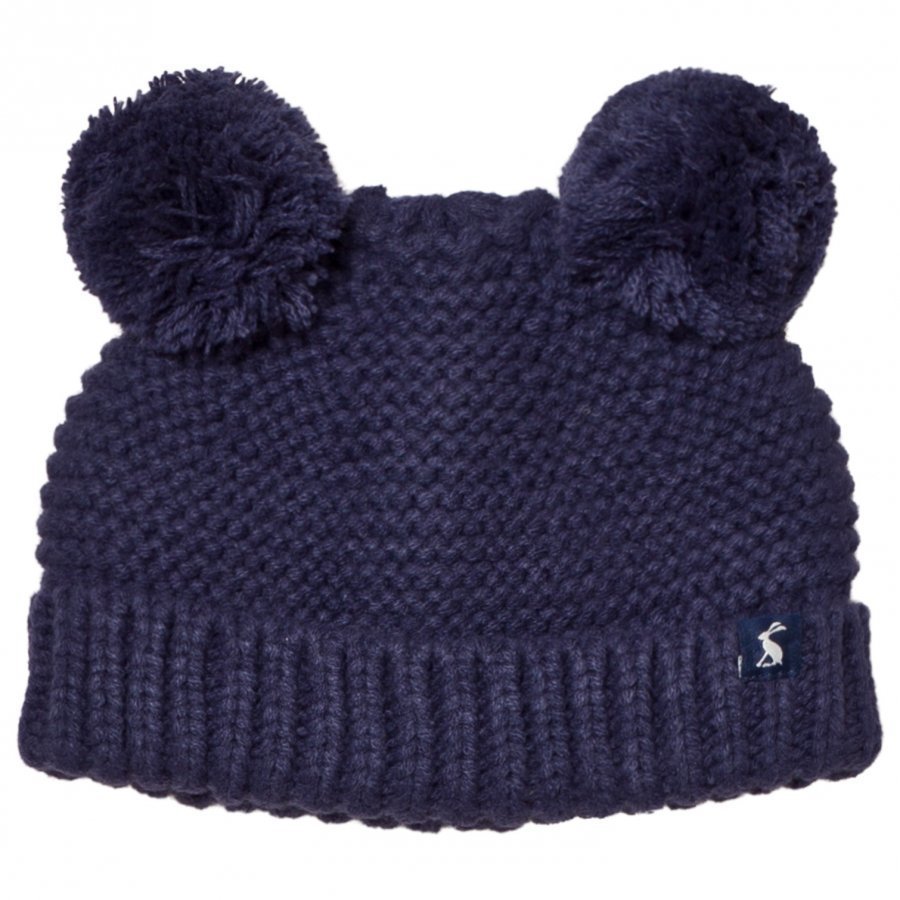 Tom Joule Navy Knit Hat With Pom Poms Pipo