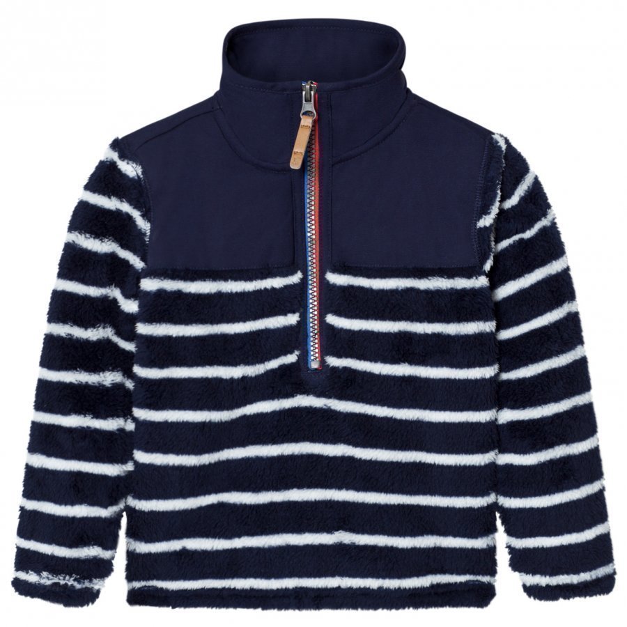 Tom Joule Navy Stripe Wolze Zip Fleece Paita