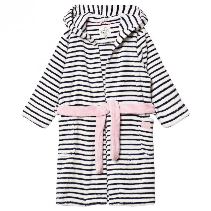 Tom Joule Navy/White Stripe Fleece Robe Kylpytakki