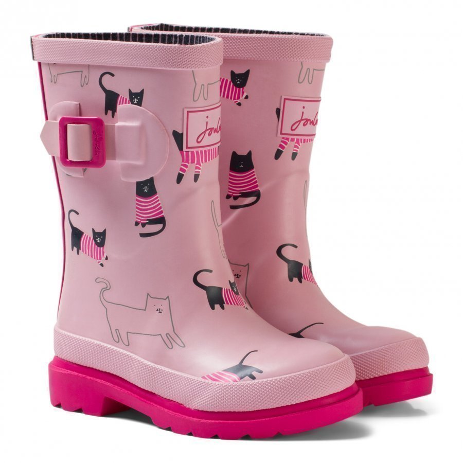 Tom Joule Pink Cat Print Rubber Boots Kumisaappaat