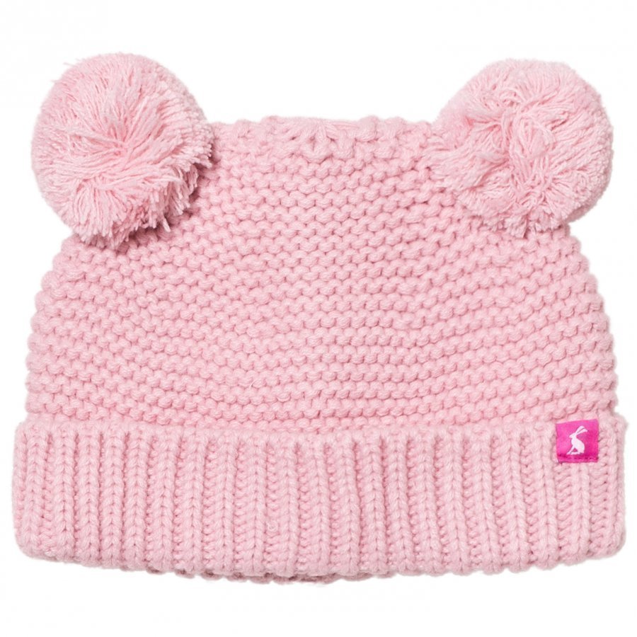 Tom Joule Pink Knit Hat With Pom Poms Pipo