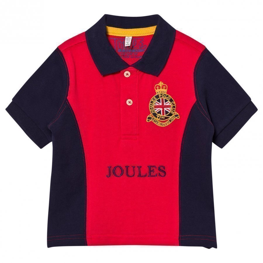 Tom Joule Red And Navy Crest Embroidered Polo Pikeepaita