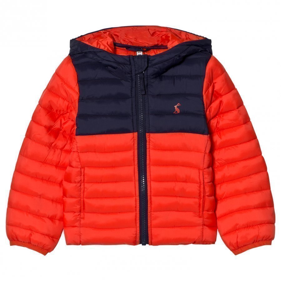 Tom Joule Red Navy Packaway Puffer Jacket Toppatakki