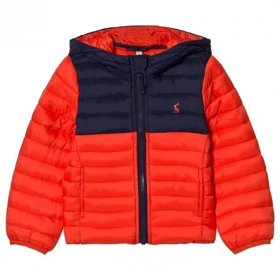 Tom Joule Red Navy Packaway Puffer Jacket Toppatakki