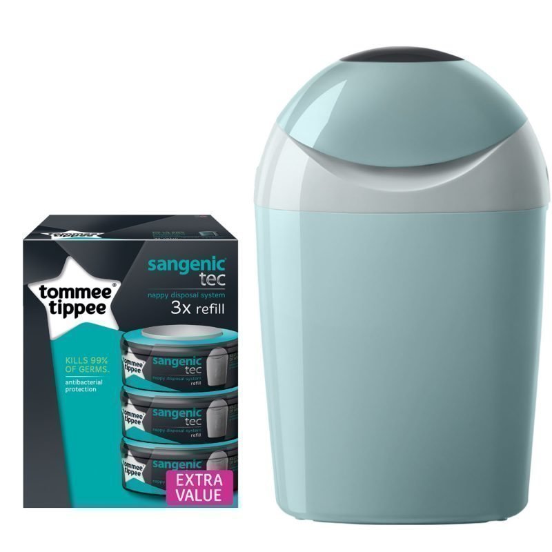 Tommee Tippee Vaipparoskis Sangenic Standard TEC Vihreä + 3-pack Täyttöpakkaus