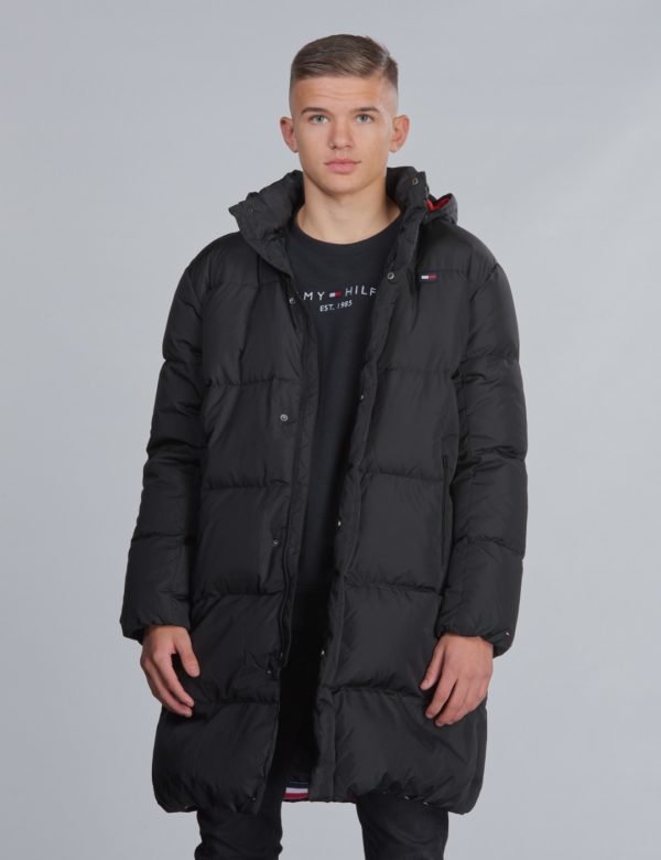 Tommy Hilfiger Ak Tjm Oversize Down Parka Takki Musta