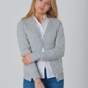 Tommy Hilfiger Basic V Neck Cardigan Neule Harmaa