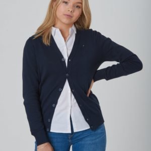 Tommy Hilfiger Basic V Neck Cardigan Neule Sininen