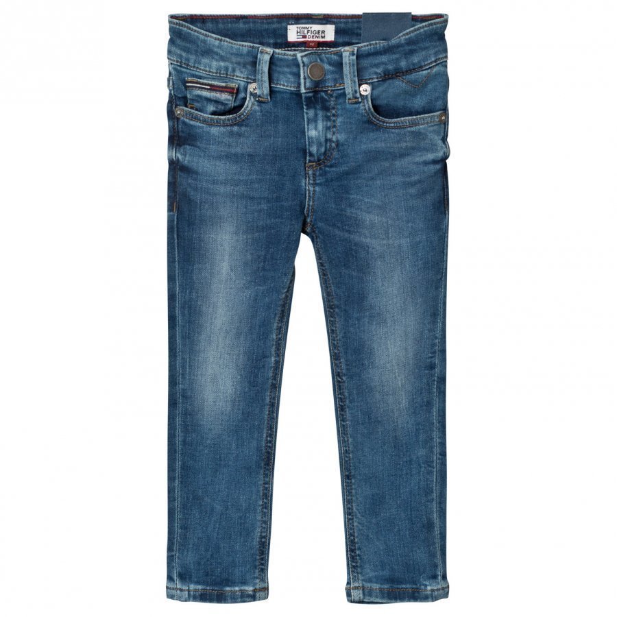 Tommy Hilfiger Blue Mid Wash Scanton Skinny Jeans Farkut