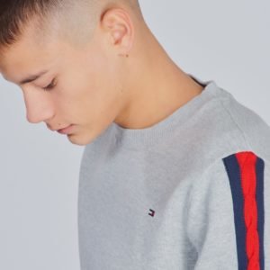 Tommy Hilfiger Cable Sleeve Sweater Neule Harmaa