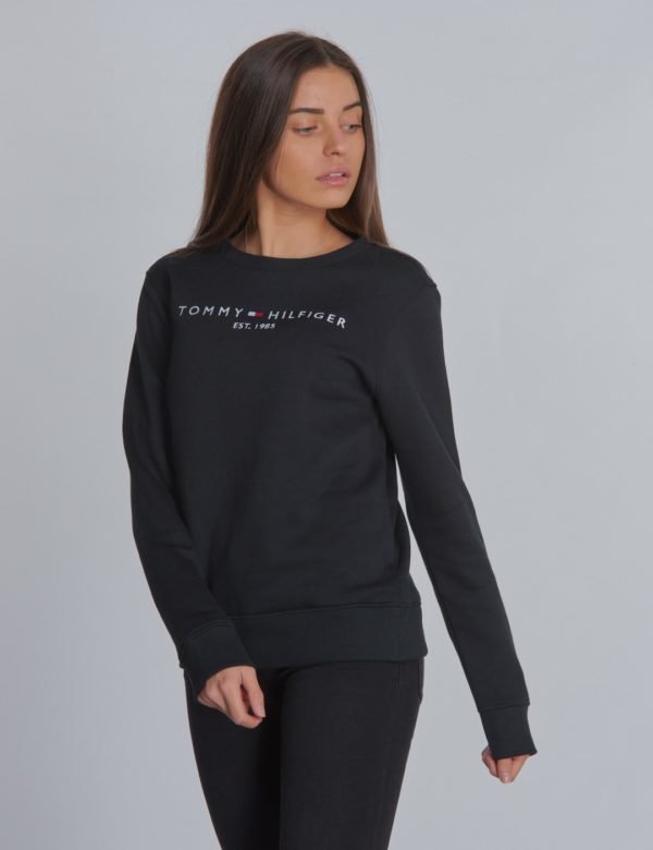 Tommy Hilfiger Essential Cn Sweatshirt Neule Musta