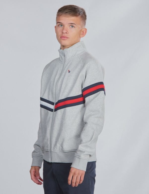 Tommy Hilfiger Essential Flag Fullzip Neule Harmaa