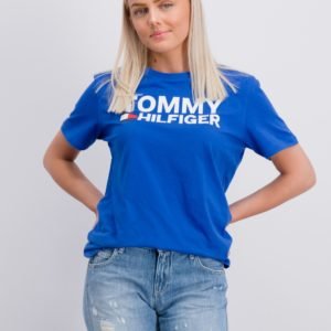 Tommy Hilfiger Essential Graphic Tee T-Paita Sininen