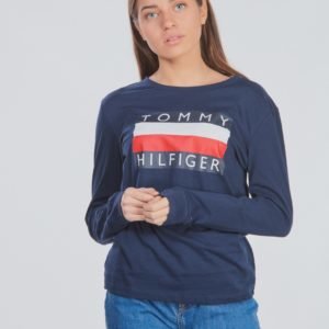 Tommy Hilfiger Essential Hilfiger  Tee Longsleeve T-Paita Sininen