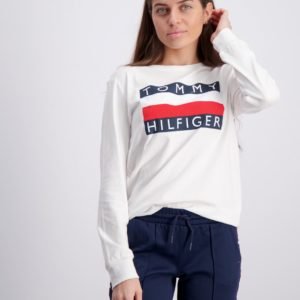 Tommy Hilfiger Essential Hilfiger  Tee Longsleeve T-Paita Valkoinen