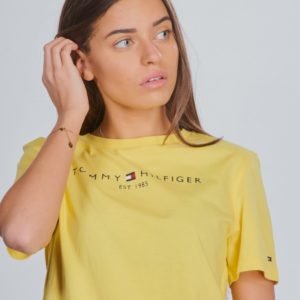 Tommy Hilfiger Essential Hilfiger Tee T-Paita Keltainen