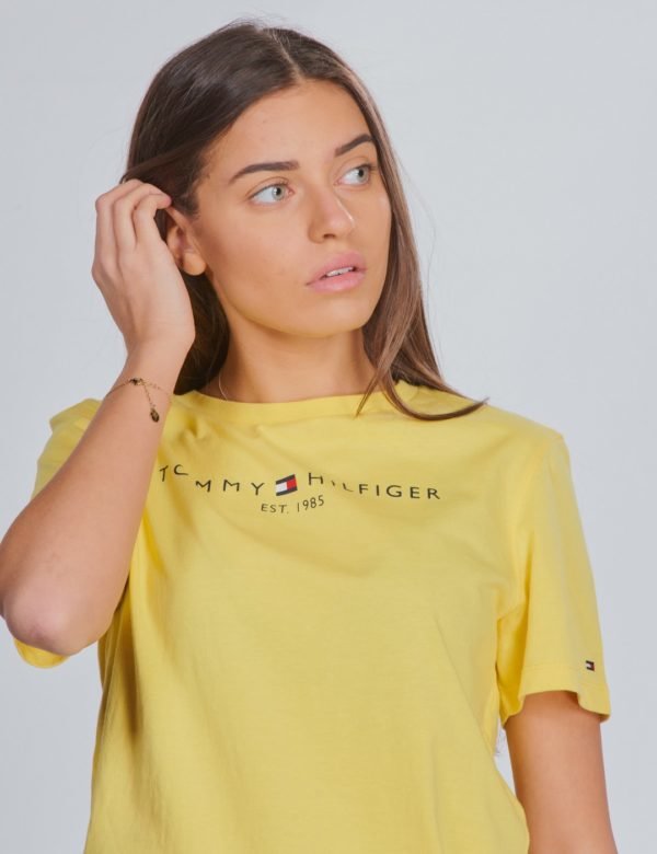 Tommy Hilfiger Essential Hilfiger Tee T-Paita Keltainen