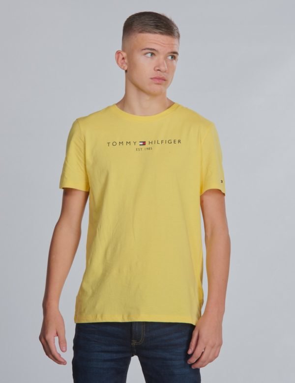 Tommy Hilfiger Essential Hilfiger Tee T-Paita Keltainen