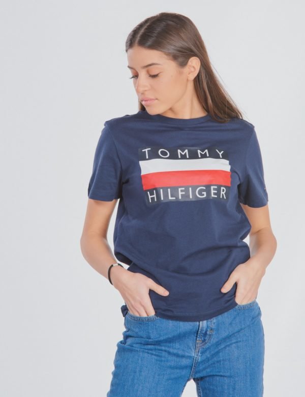 Tommy Hilfiger Essential Hilfiger Tee T-Paita Sininen