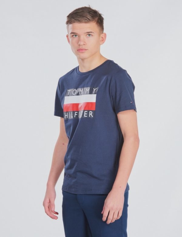 Tommy Hilfiger Essential Hilfiger Tee T-Paita Sininen