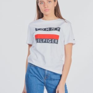 Tommy Hilfiger Essential Hilfiger Tee T-Paita Valkoinen