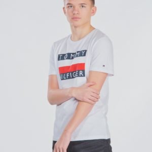 Tommy Hilfiger Essential Hilfiger Tee T-Paita Valkoinen