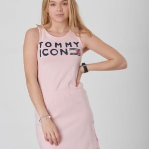 Tommy Hilfiger Essential Icon Knit Dress Slvls Mekko Vaaleanpunainen