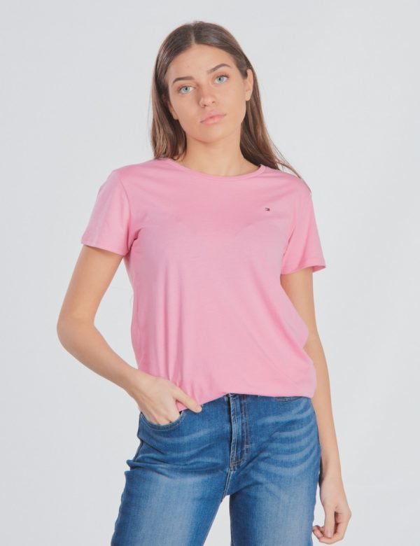 Tommy Hilfiger Essential Knit Top T-Paita Vaaleanpunainen
