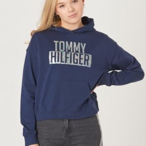 Tommy Hilfiger Essential Logo Hoodie Huppari Sininen