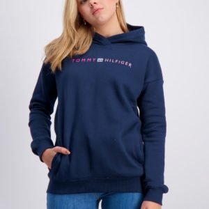 Tommy Hilfiger Essential Logo  Hoodie Huppari Sininen