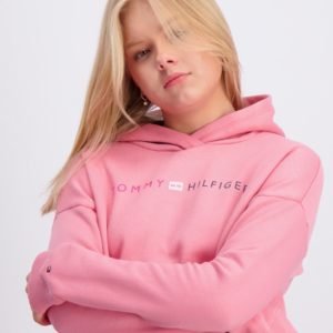 Tommy Hilfiger Essential Logo  Hoodie Huppari Vaaleanpunainen