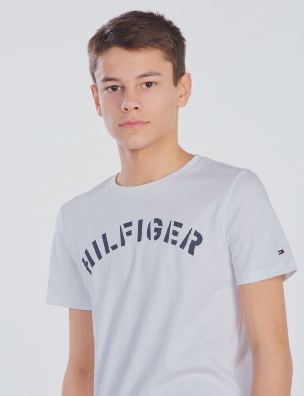 Tommy Hilfiger Essential Tommy Graphic Tee T-Paita Valkoinen