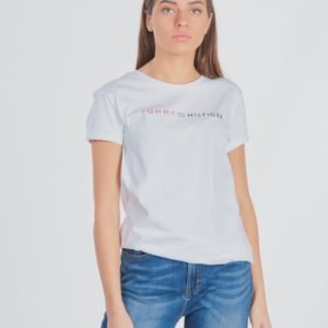 Tommy Hilfiger Essential Tommy Roll Up Tee T-Paita Valkoinen