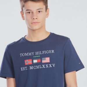 Tommy Hilfiger Flags Alpine Tee T-Paita Sininen