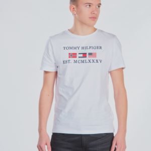 Tommy Hilfiger Flags Alpine Tee T-Paita Valkoinen