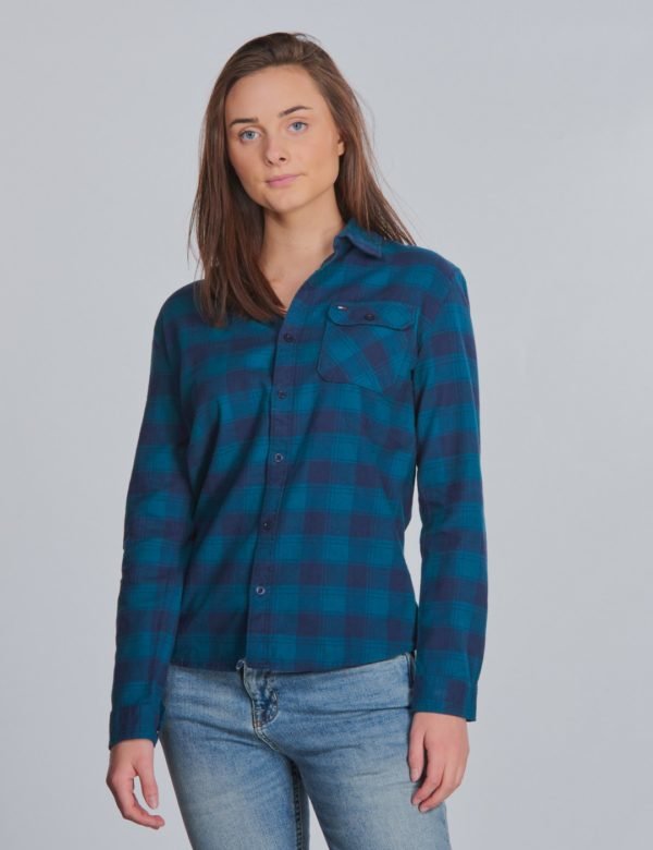 Tommy Hilfiger Flannel Check Shirt Kauluspaita Sininen