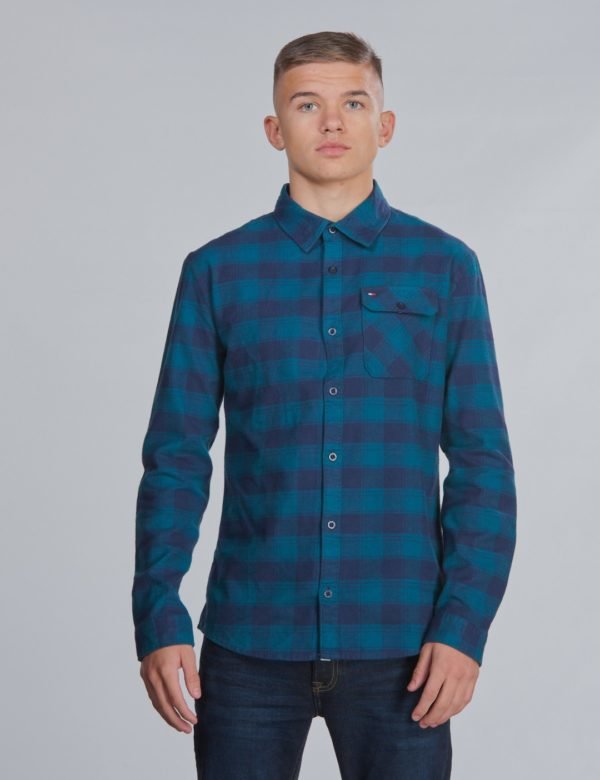 Tommy Hilfiger Flannel Check Shirt Kauluspaita Sininen