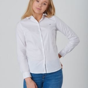 Tommy Hilfiger Girls Stretch Poplin Shirt L/S Kauluspaita Valkoinen