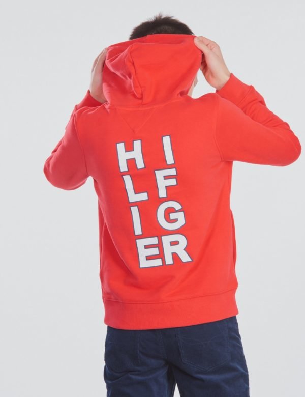 Tommy Hilfiger Multi Aw Graphic Hoodie Huppari Punainen