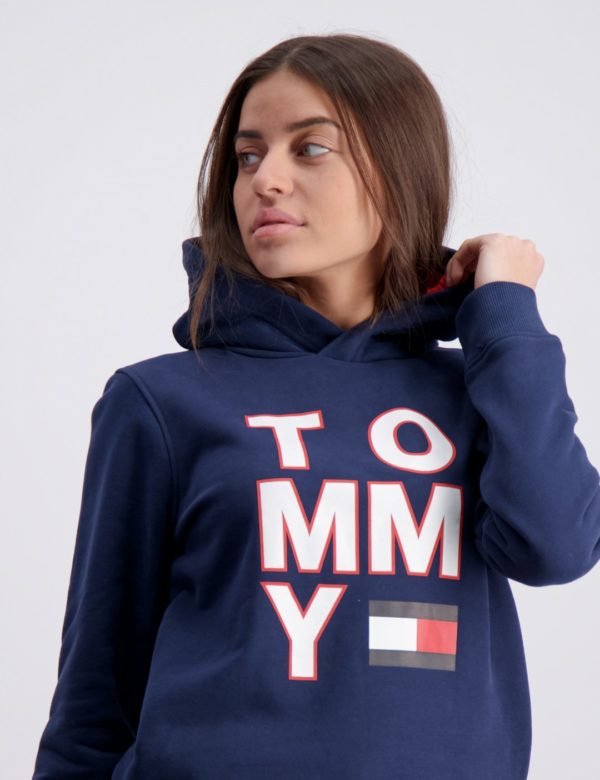 Tommy Hilfiger Multi Aw Graphic Hoodie Huppari Sininen