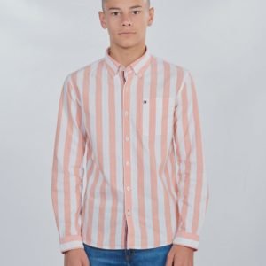 Tommy Hilfiger Oxford Stripe Shirt L/S Kauluspaita Valkoinen