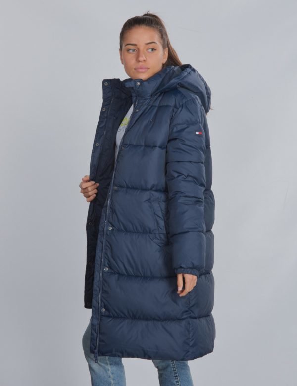 Tommy Hilfiger Recycled Extra Long Puffer Takki Sininen