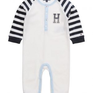 Tommy Hilfiger Ribbed Velour Baby Boy Coverall L/S